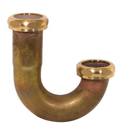 OS&B 10140-RB 1-1/2" J-Bend, 20 Gauge, Rough Brass 