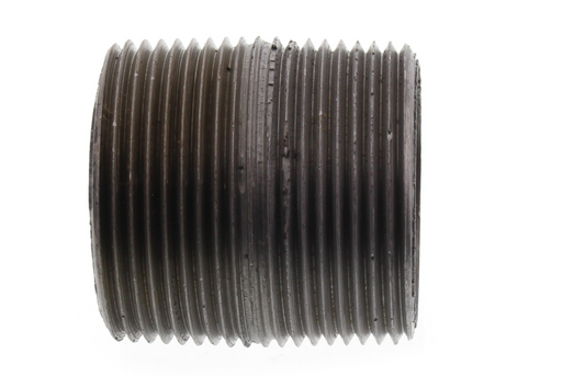 1-1/2" BLACK NIPPLES - 1-1/2" Threaded Schedule 40 Black Nipples, 150 PSI | Faucet Center