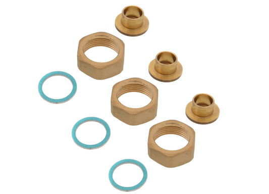 Danfoss 065B8901 1/2" Copper Solder Tailpiece Kit for ESBE VTA Thermostatic Valves (Pack of 3) | Plumbers Center