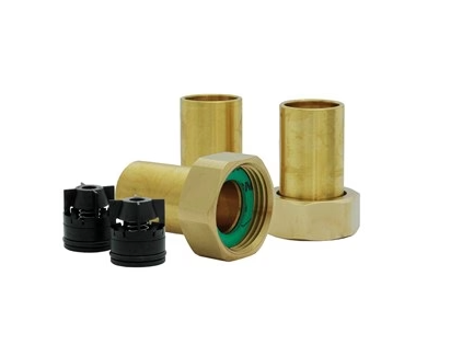 Danfoss 065B8895 3/4" Copper Solder Tailpieces with Two Check Valves for ESBE VTA Thermostatic Valves | Plumbers Center