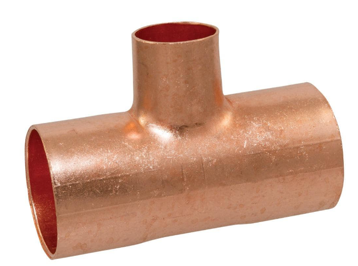 1-1/2" X 1-1/2" X 1/2" COPPER REDUCING TEE | Faucet Center