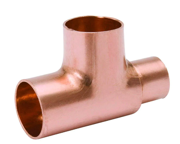 1/2" X 3/8" X 1/2" COPPER REDUCING TEE - 1/2-inch X 3/8-inch X 1/2-inch CXCXC Copper Pressure Reducing Tee