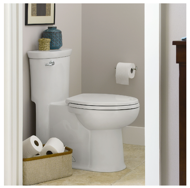 American Standard 2786128.020 Tropic One-Piece Right Height Elongated Toilet With Seat, 1.28 GPF/4.8 LPF, White