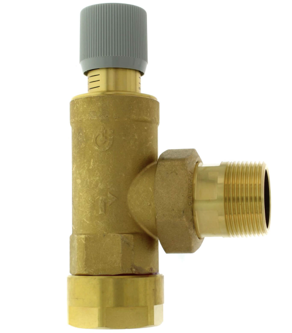 Caleffi 519700A - 1-1/4" Female NPT X 1-1/4" Male NPT Brass Series 519 Differential Pressure By-pass Valve, 150 PSI | Plumbers Center