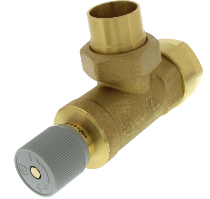 Caleffi 519709A - 1-1/4" Female NPT X 1-1/4" Sweat Brass Series 519 Differential Pressure By-pass Valve, 150 PSI 