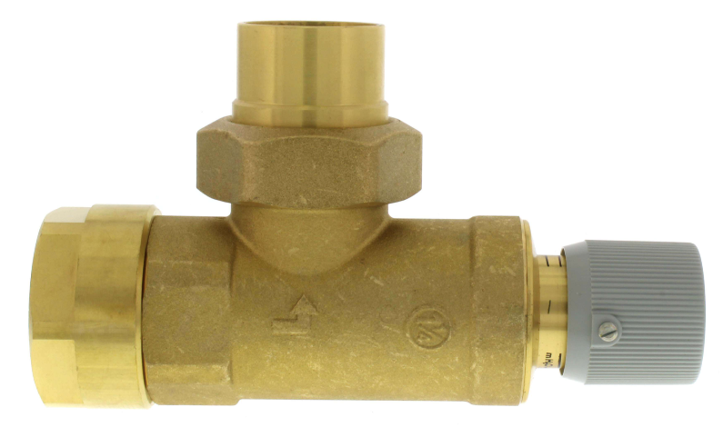 Caleffi 519709A - 1-1/4" Female NPT X 1-1/4" Sweat Brass Series 519 Differential Pressure By-pass Valve, 150 PSI 