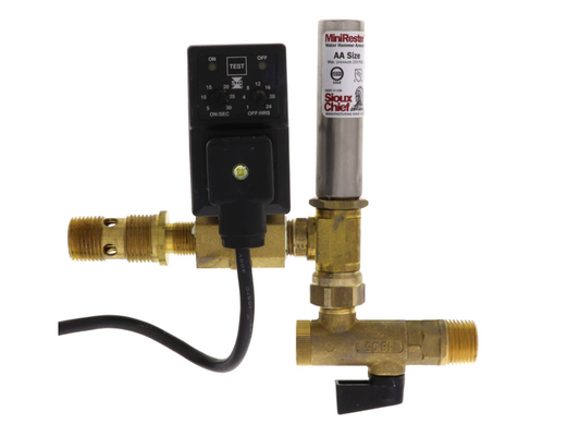 Sioux Chief 695-ES01 Brass Electronic Trap Primer Surface Mount, 1/2" MIP Outlet & Inlet Connections, 150 Maximum PSI 