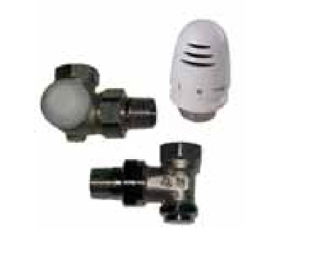 Stelrad VA-NPTLH Herz Reverse Angle (LH) Valve Set For NPT 1/2" Pipe Thread