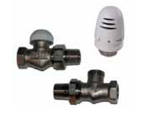 Stelrad VA-NPTST Herz Straight Valve Set For NPT 1/2" Pipe Thread