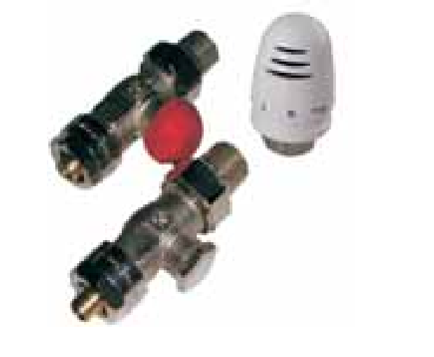 Stelrad VA-ST1773367P Herz Straight Valve Set for 1/2" PEX Pipe