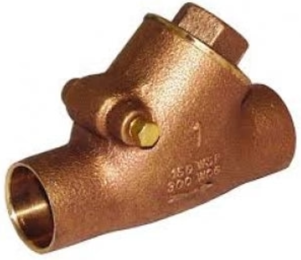 Kitz 23-1/2" Bronze Y-Pattern Swing Type Check Valve, 125 PSI, with Soldered Ends | Plumbers Center