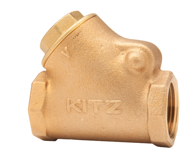 Kitz 22-2 - 2" NPT Bronze Y-Pattern Swing Type Check Valve, 125 PSI, with Threaded Ends | Plumbers Center