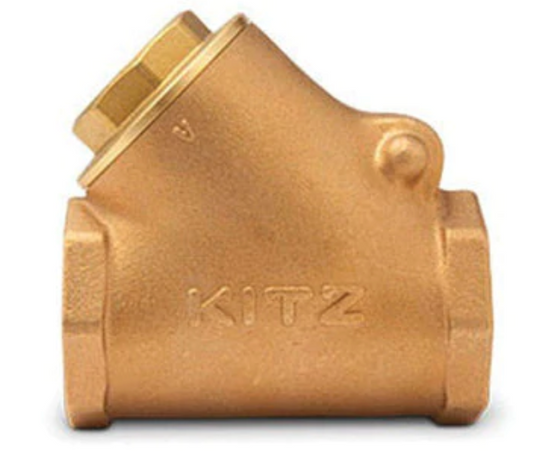 Kitz 29-1/2" Bronze 150 PSI Y-Pattern Swing Type Check Valve with Threaded Ends | Plumbers Center