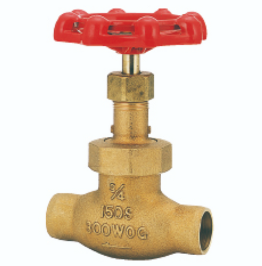 Kitz 10-1-1/2 - 1-1/2" CXC Rising Stem Cast Bronze Globe Valve, Class 150 PSI, with Copper Ends | Plumbers Center