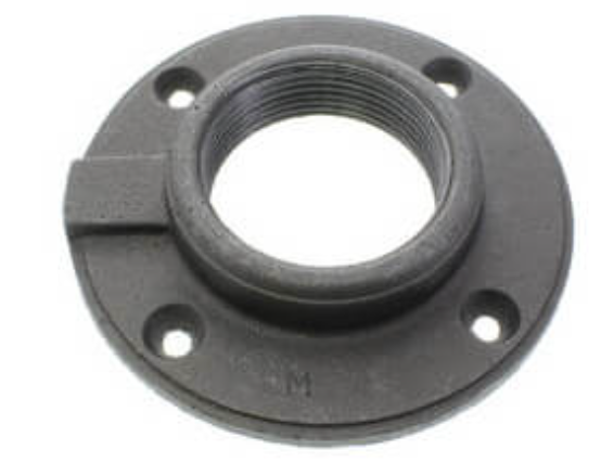 2-1/2" BLACK FLOOR FLANGE - 2-1/2" Schedule 40 Black Steel Threaded Malleable Iron Floor Flange, Class 150