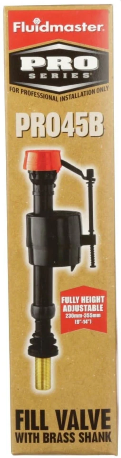 Fluidmaster PRO45B-002-P25 Toilet Tank Fill Valve with Brass Shank