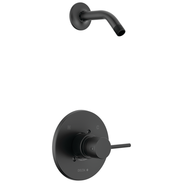 Delta T14259-BLLHD-PP Modern Cylindrical Monitor 14 Series Shower Trim (Less Shower Head) in Matte Black | Plumbers Center