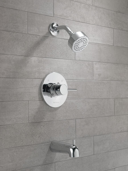 Delta T14459-PP Modern Cylindrical Tub and Shower Trim in Chrome 