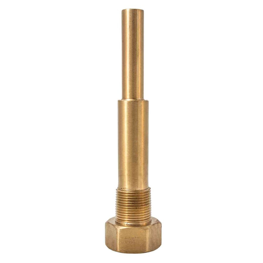 Winters TIW04LF 6" Stem Lead Free Brass Thermowell with 3/4" NPT Connection for 9VS Thermometers 