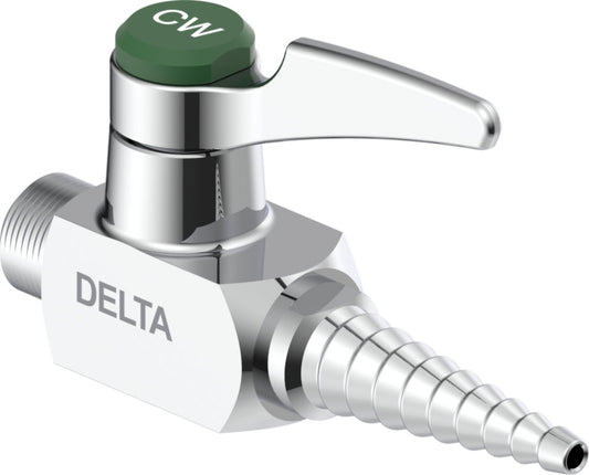 Delta W6200CW 3/8" Wall-Mount Single Hose Cock Ball Valve with CW Indexed Handle for Cold Water | Plumbers Center