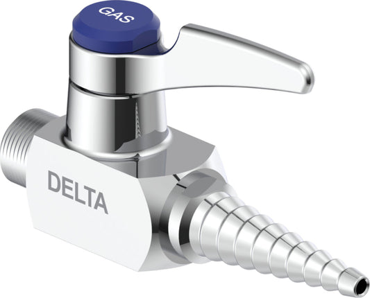 Delta W6200GAS Wall Mounted Ball Valve Hose Cock for Natural Gas in Chrome | Plumbers Center