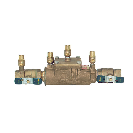 Watts 0062020 - 007M3-QT-3/4 - 3/4" Bronze Double Check Valve Assembly Backflow Preventer with Quarter Turn Shutoff, Single Top Entry