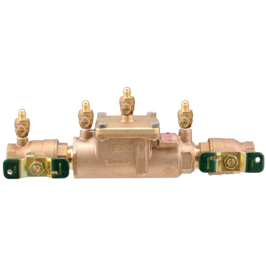 Watts 0062306 - 007M1-QT-1 - 1" Bronze Double Check Valve Assembly Backflow Preventer with Quarter Turn Shutoff, Single Top Entry