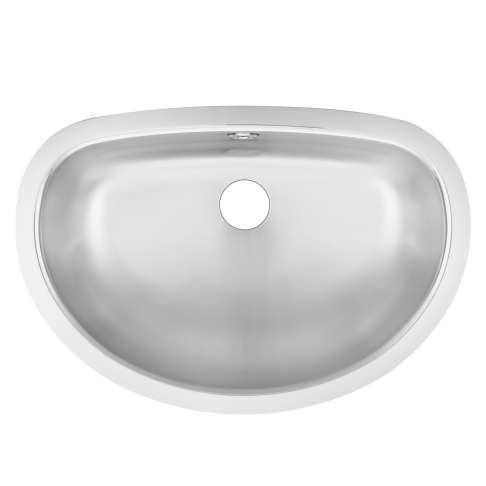 Franke OV1420U-5 Commercial 1-Hole Undermount Bathroom Sink, Stainless Steel | Plumbers Center