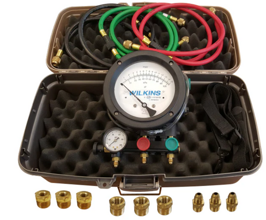 Zurn Wilkins TG-5 5 Valve Complete Backflow Prevention Assembly Test Kit, Maximum Pressure 200 PSI, Temperature Range 35° F to 150° F