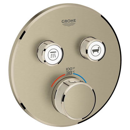 GROHE 29137EN0 Grohtherm Smart Control Dual Function Thermostatic Trim Module, Brushed Nickel 