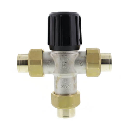 Resideo Braukmann AM101C1070-US-1LF Lead  Free AM-1070 Thermostatic Mixing Valve with 3/4" Union Sweat Connection Ends 