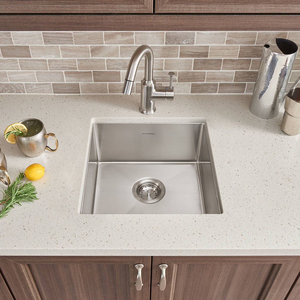 American Standard 18SB8171700.075 Pekoe 17x17 Single Bowl Under-mount Kitchen Sink in Stainless Steel finish | Plumbers Center