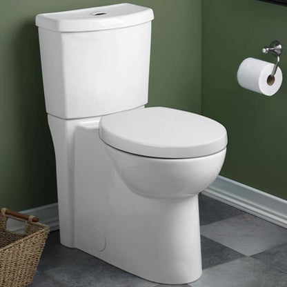 American Standard 3075120.020 Studio Elongated Toilet Bowl with Concealed Trapway, ADA Compliant, Dual Flush, White (Seat Included) 