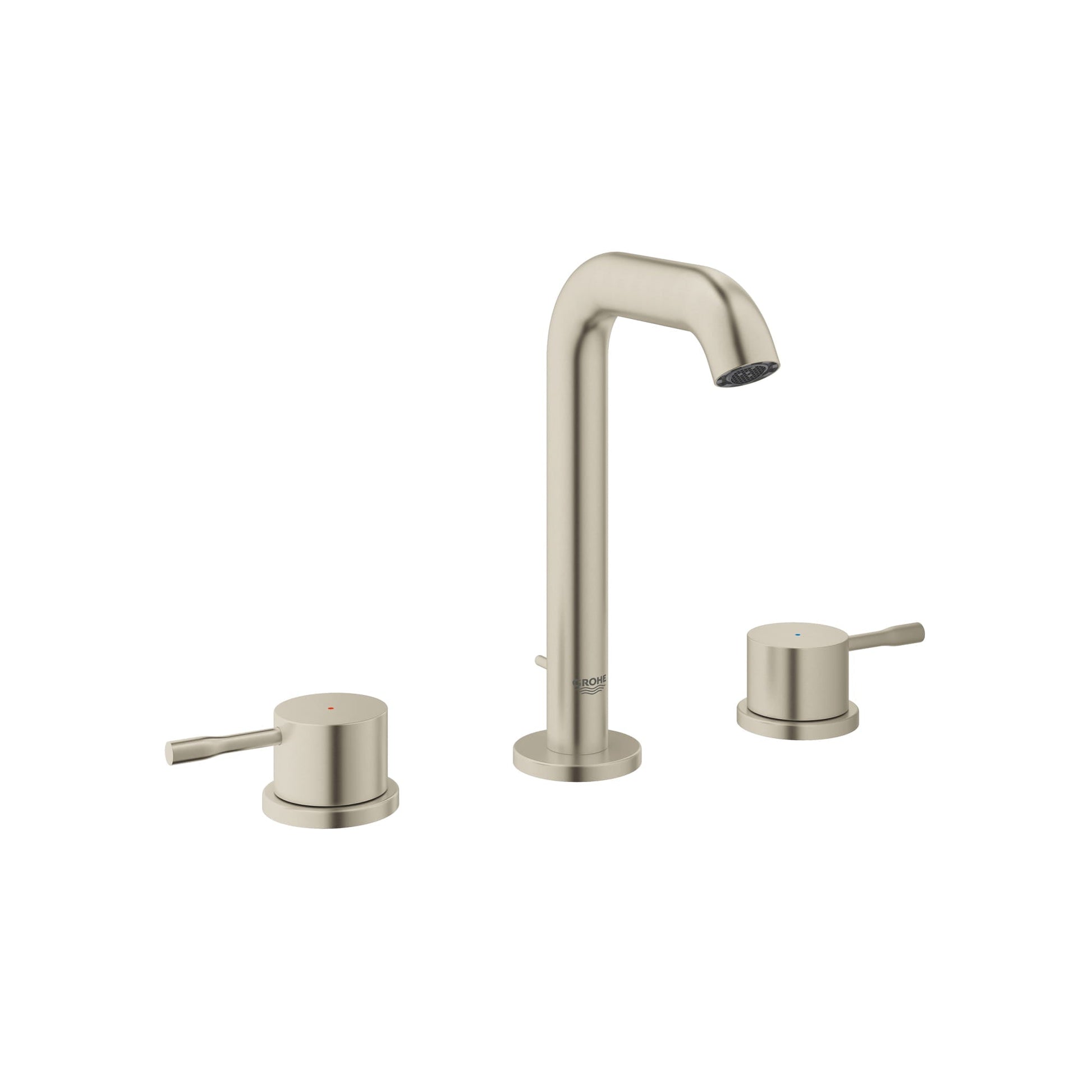 Grohe 20297ENA Essence 8" Widespread 2-Handle Bathroom Faucet, 1.2 GPM,  Brushed Nickel Infinity | Plumbers Center