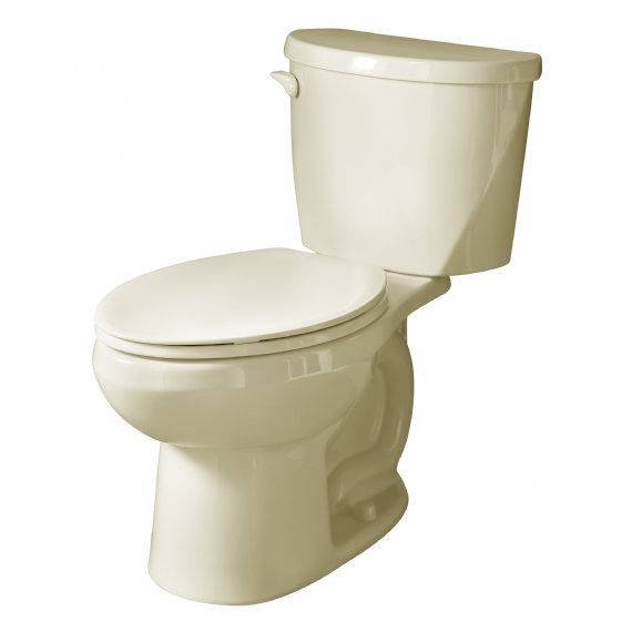 American Standard 2428500.021 Evolution 2 Two-Piece Toilet, 1.6 GPF/6.0 LPF, Right Height Elongated Toilet, with Lined Tank, Bone (Less Seat)