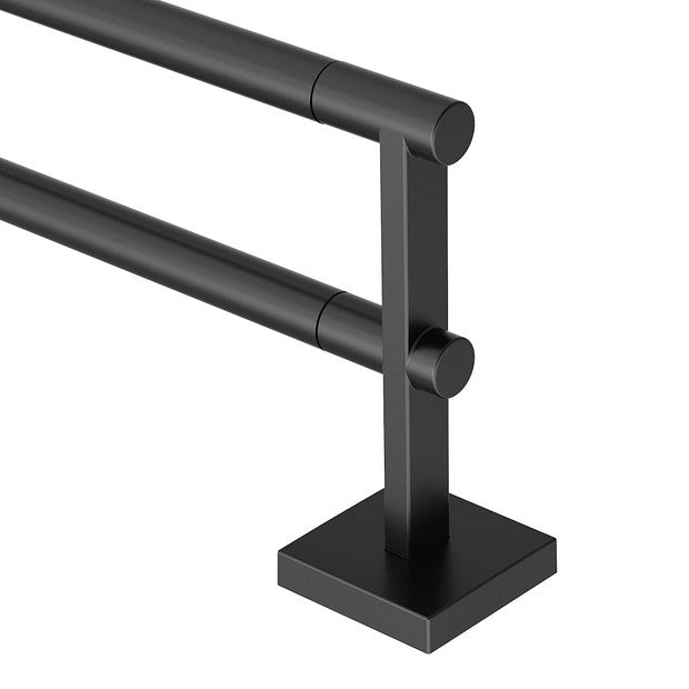 Moen BP1822BL - Triva 24" Double Towel Bar, Matte Black 