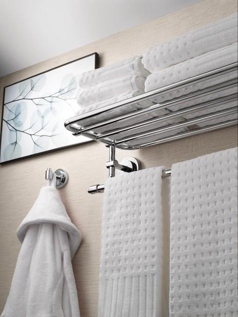 Moen DN0794CH Iso 24" Wall Mounted Hotel Style Towel Shelf in Chrome 