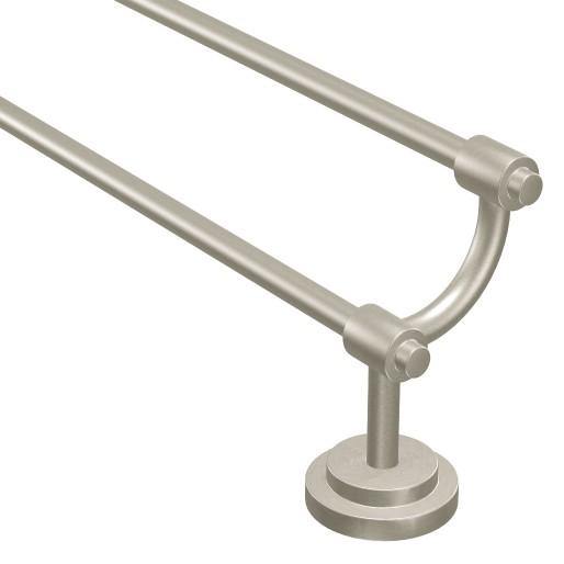 Moen DN0722BN Iso 24" Double Wall Mounted Towel Bar in Brushed Nickel 