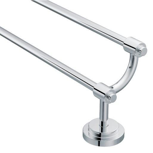 Moen DN0722CH Iso 24" Double Wall Mounted Towel Bar in Chrome 