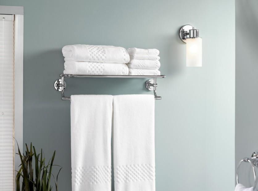 Moen DN0794CH Iso 24" Wall Mounted Hotel Style Towel Shelf in Chrome 