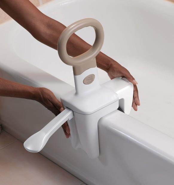 Moen DN7175 Home Care Glacier SecureLock Tub Grip, White