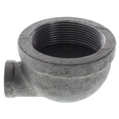 2" x 1/2" BLACK REDUCING 90 - Schedule 40 Black Iron 90 Degree Reducing Elbow, Class 150 | Faucet Center