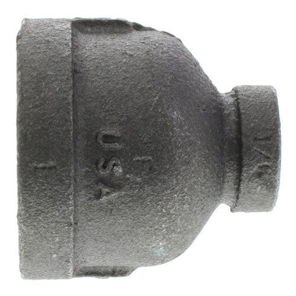 3/4" x 1/4" BLACK REDUCING COUPLING - 3/4" x 1/4" Black Malleable Iron Reducing Coupling, Class 150 PSI | Faucet Center