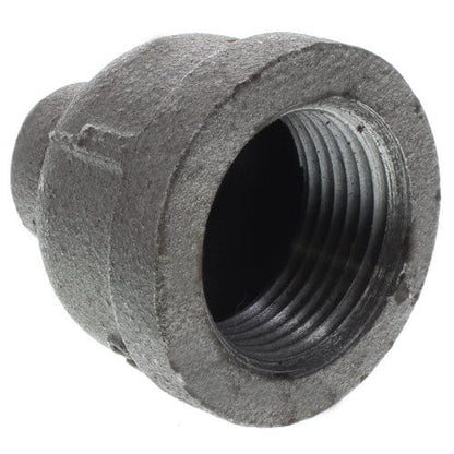 3/4" x 1/4" BLACK REDUCING COUPLING - 3/4" x 1/4" Black Malleable Iron Reducing Coupling, Class 150 PSI | Faucet Center