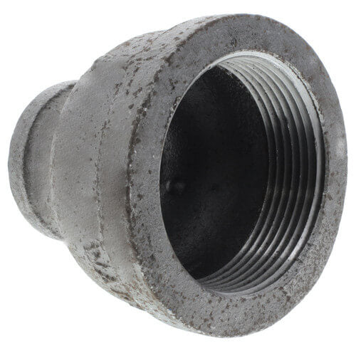 2-1/2" x 1-1/2" BLACK REDUCING COUPLING - 2-1/2" x 1-1/2" Black Malleable Iron Reducing Coupling, Class 150 PSI | Faucet Center