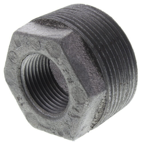 2" x 3/4" BLACK HEX BUSHING - 2" x 3/4" Schedule 40 Black Steel Hexagon Bushing, Class 150 | Faucet Center