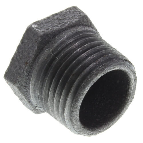 1/2" x 1/4" BLACK HEX BUSHING - 1/2" x 1/4" Schedule 40 Black Steel Hexagon Bushing, Class 150 | Faucet Center