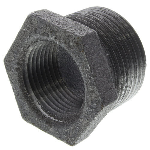 1" x 3/4" BLACK HEX BUSHING - 1" x 3/4" Schedule 40 Black Steel Hexagon Bushing, Class 150 