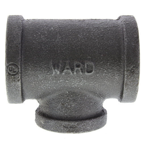 3" X 3" X 1-1/4" BLACK REDUCING TEE - Schedule 40 Black Steel Reducing Tee | Faucet Center