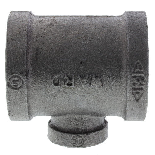 1-1/4" x 1-1/4" x 1/2" BLACK REDUCING TEE - Schedule 40 Black Steel Reducing Tee | Faucet Center